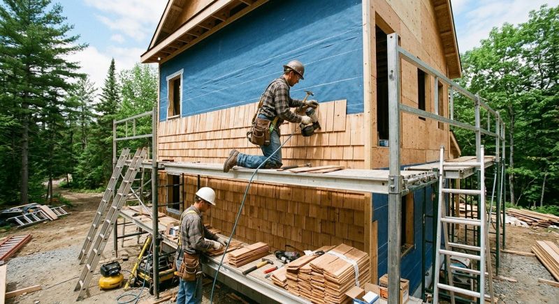 Wood Shake Siding Installation